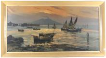 LARGE ITALIAN OIL ON CANVAS