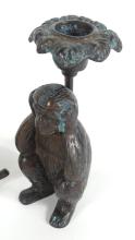 2 VINTAGE MONKEY CANDLEHOLDERS