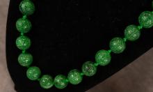 TWO JADE NECKLACES