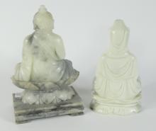 TWO BUDDHA SCULPTURES