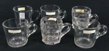 6 ANTIQUE CUSTARD CUPS