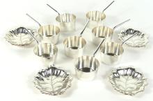 SET OF 8 LOBSTER POTS & 4 BUTTER PATS