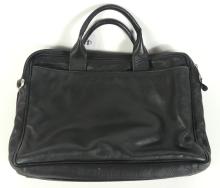 SUPERB QUALITY  UNISEX BLACK LEATHER CARRY-ALL