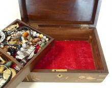 JEWELLERY BOX WITH CONTENTS