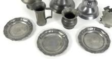 11 PIECES OF PEWTER