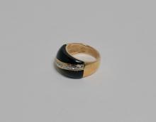 ONYX & DIAMOND RING