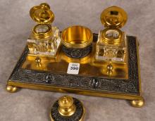 ANTIQUE BRONZE STANDISH