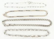 10 STERLING SILVER BRACELETS