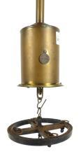 ANTIQUE ENGLISH BRASS CHIMNEY ROASTING JACK