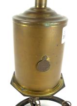 ANTIQUE ENGLISH BRASS CHIMNEY ROASTING JACK