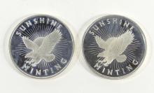 2 SILVER BULLION COINS - no tax