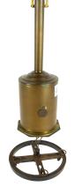 ANTIQUE ENGLISH BRASS CHIMNEY ROASTING JACK