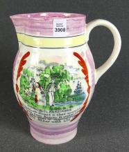 ANTIQUE "SAILOR'S FAREWELL" ENGLISH PITCHER