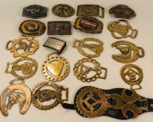 BELT BUCKLES AND HORSE BRASS