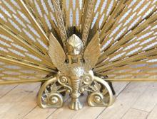BRASS "FAN" FIREPLACE SCREEN