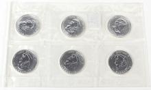 6 CANADIAN SILVER COINS - no tax