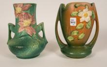 2 ROSEVILLE ART POTTERY VASES