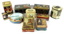 10 EARLY CONFECTIONARY TINS