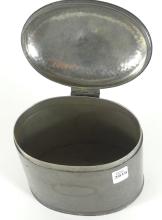 ANTIQUE PEWTER TOBACCO CADDY