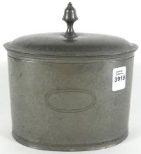 ANTIQUE PEWTER TOBACCO CADDY