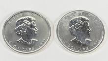 2 CANADIAN SILVER COINS - no tax