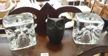 CANDLEHOLDERS, PAPERWEIGHT, ETC.
