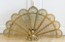 BRASS "FAN" FIREPLACE SCREEN