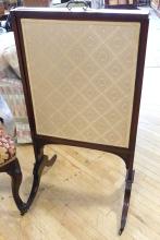 VICTORIAN SIDE CHAIR AND DRAFT SCREEN