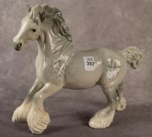BESWICK "GREY SHIRE HORSE" FIGURINE