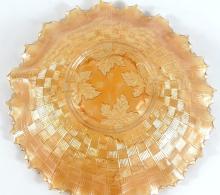 ANTIQUE NORTHWOOD CARNIVAL GLASS FRUIT BOWL