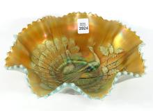 ANTIQUE NORTHWOOD CARNIVAL GLASS BOWL