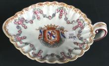 2 ANTIQUE FRENCH ARMORIAL PORCELAINS