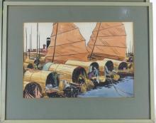 PAIR FAY TURPIN WATERCOLOURS