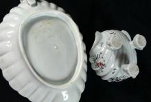 2 ANTIQUE FRENCH ARMORIAL PORCELAINS