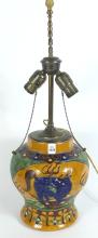 CHINESE POTTERY TABLE LAMP