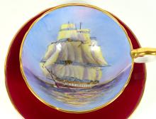 AYNSLEY CLIPPER SHIP CUP & SAUCER