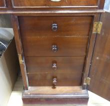 THREE-SECTION DOUBLE PEDESTAL DESK