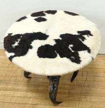 COWHIDE SIDE TABLE