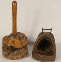 WOODEN MALLET AND STIRRUP