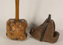 WOODEN MALLET AND STIRRUP