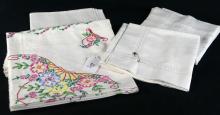 4 VINTAGE TABLECLOTHS