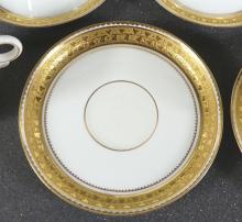 NOTEWORTHY SET OF 7 19TH CENTURY DEMITASSE CUPS & SAUCERS