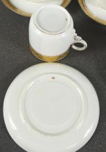 NOTEWORTHY SET OF 7 19TH CENTURY DEMITASSE CUPS & SAUCERS