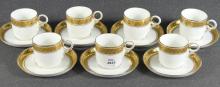 NOTEWORTHY SET OF 7 19TH CENTURY DEMITASSE CUPS & SAUCERS