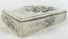 FINE DANISH SILVER REPOUSSE BOX