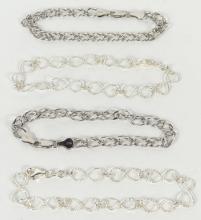 8 STERLING SILVER BRACELETS