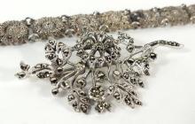 MARCASITE BROOCH & BRACELET