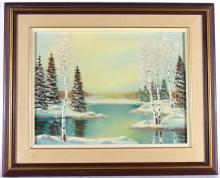 PAIR CANADIAN SCHOOL OILS