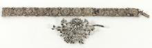 MARCASITE BROOCH & BRACELET