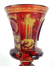 SUBSTANTIAL ANTIQUE BOHEMIAN GOBLET